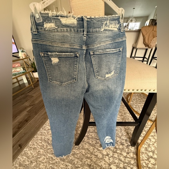 EUC Bridge by Gly Distressed High Rise Ankle Cotton Skinny Jeans, 28 - Picture 5 of 6